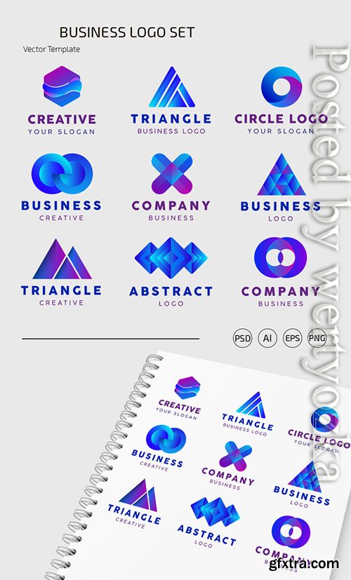 Business logo set template