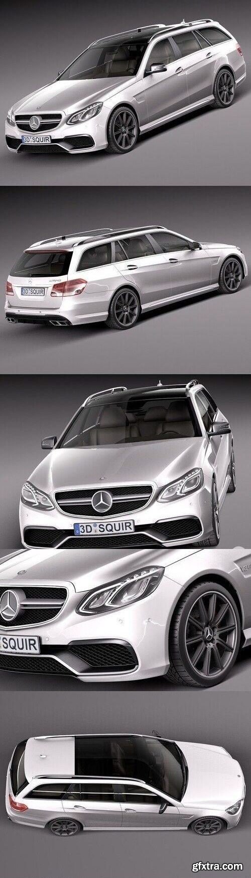 Mercedes-Benz E63 AMG Estate 2014 3D Model