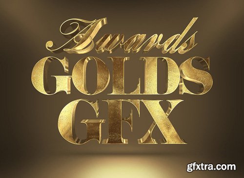 3D Gold Text Effect PSD Design Template 3D Gold Text Effect PSD Design Template