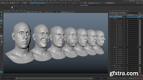 The Gnomon Workshop - Introduction to Creating Facial Blendshapes in Maya