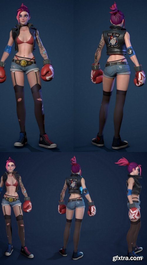 Female Boxeur 3D model