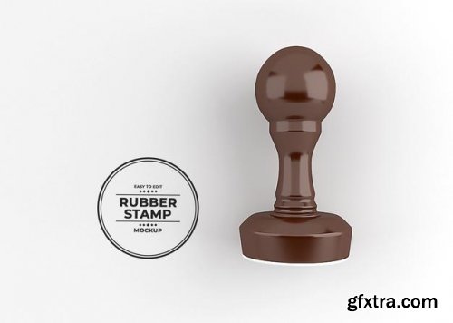 Rounded rubber stamp logo mockup