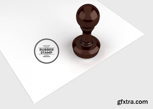 Rounded rubber stamp logo mockup
