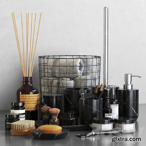 Nexus Black Marble Bathroom Accessories