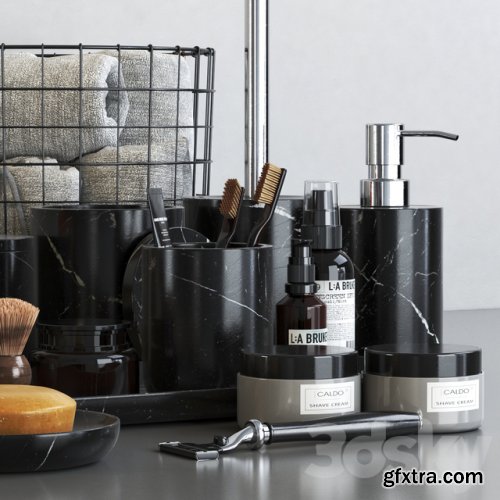 Nexus Black Marble Bathroom Accessories