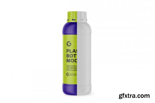 CreativeMarket - Matte Plastic Bottle Mockup 6063326
