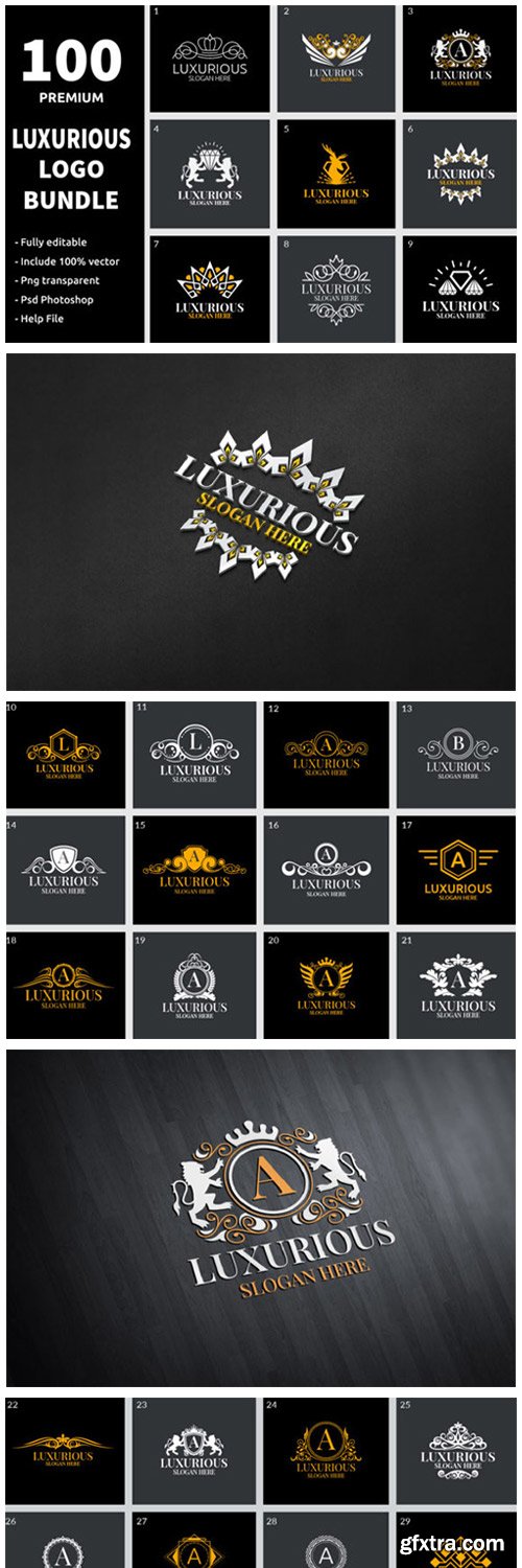 100 Luxurious Logo Bundle 7212231 100 Luxurious Logo Bundle 7212231