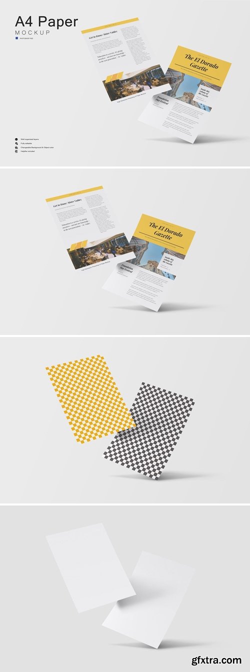 A4 Paper Mockup