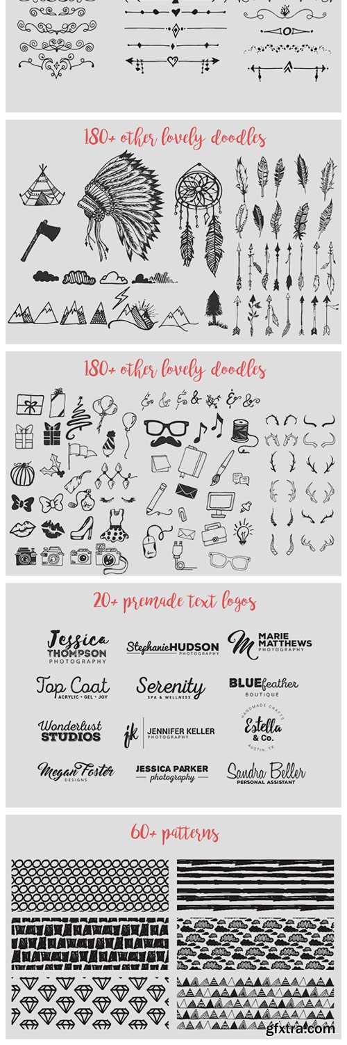 The Pretty Feakin' Big Hand-drawn Logo Kit 258834 The Pretty Feakin' Big Hand-drawn Logo Kit 258834