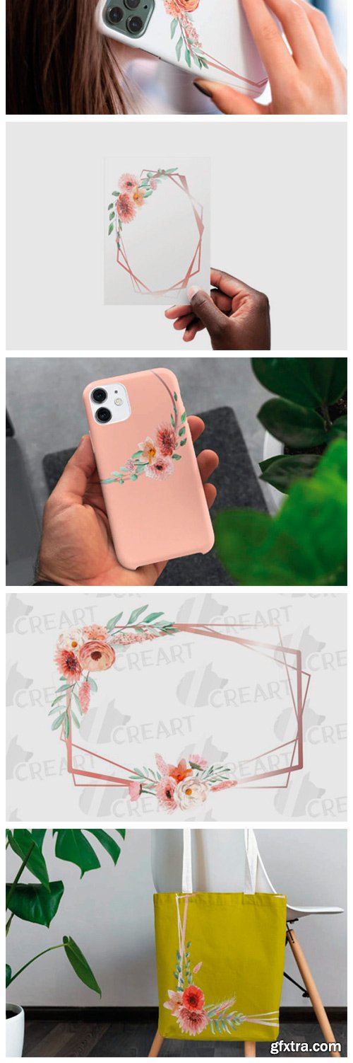 Coral & Blush Pink Floral Bridal Frames 11625024 Coral & Blush Pink Floral Bridal Frames 11625024