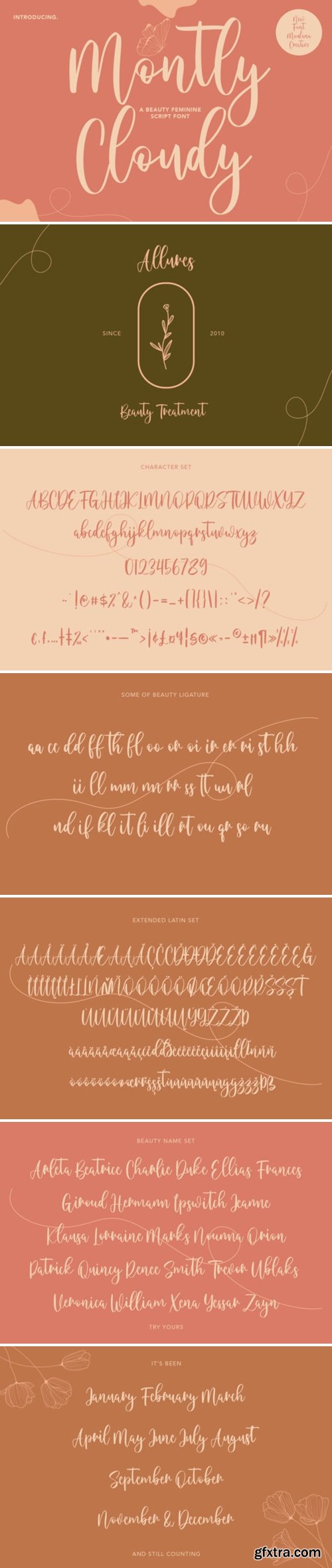Montly Cloudy Font