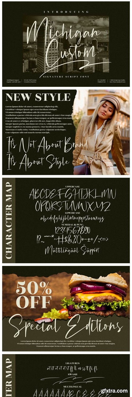 Michigan Custom Font Michigan Custom Font