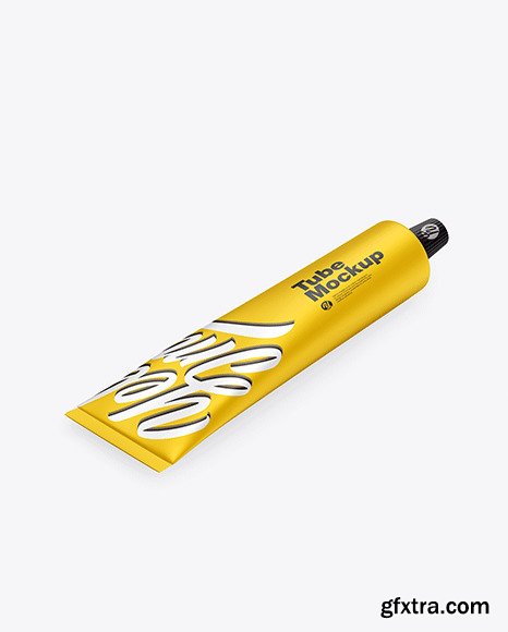 Matte Metallic Cosmetic Tube Mockup 82358