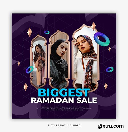 Ramadan sale, social media post template psd Ramadan sale, social media post template psd