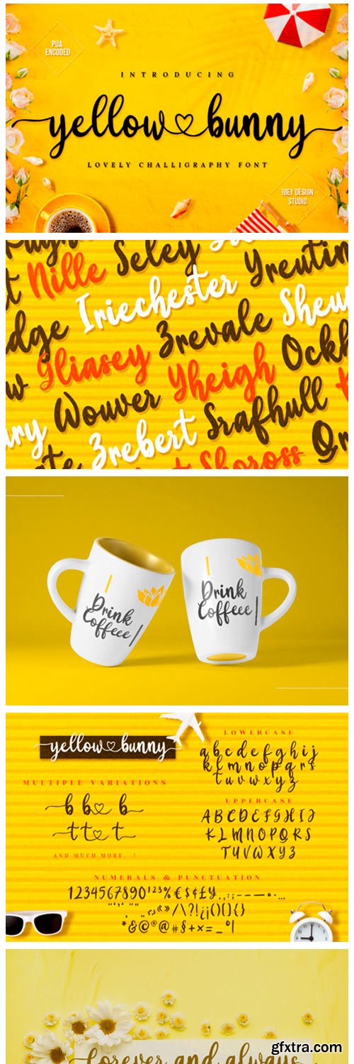 Yellow Bunny Font Yellow Bunny Font