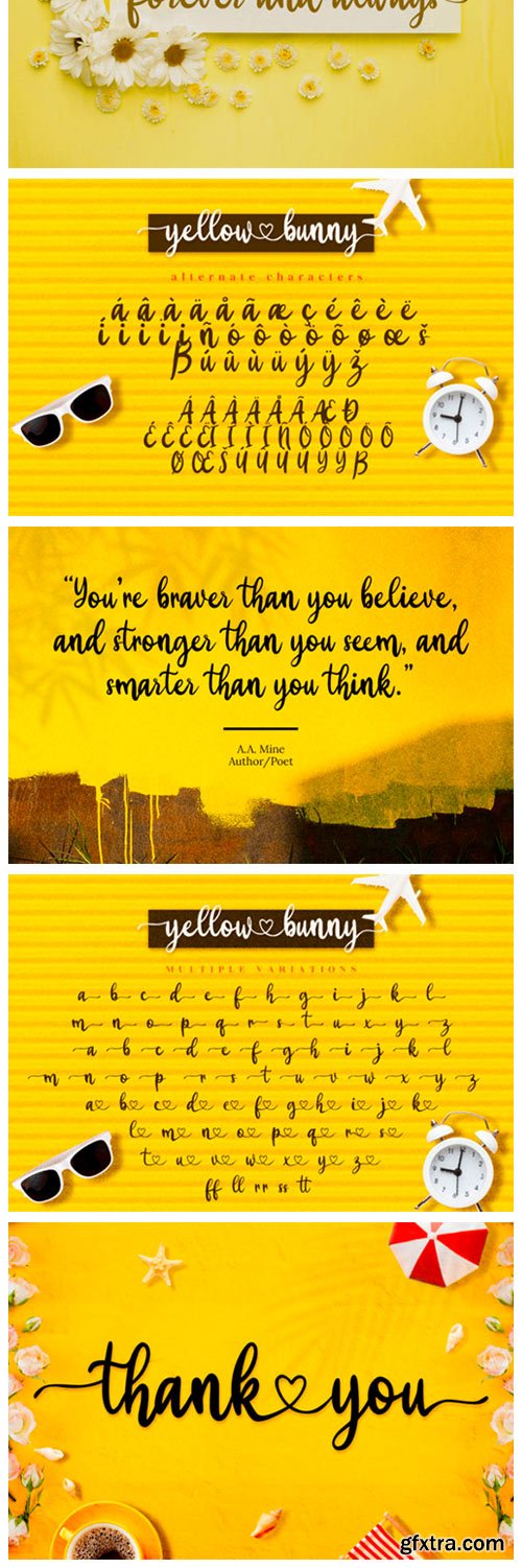 Yellow Bunny Font Yellow Bunny Font