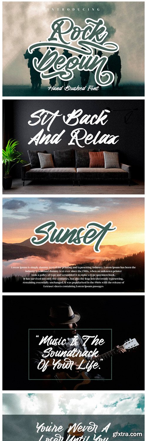 Rock Degun Font Rock Degun Font