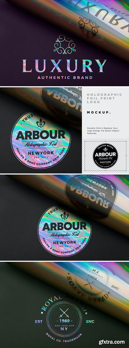 Holographic Logo Mockup