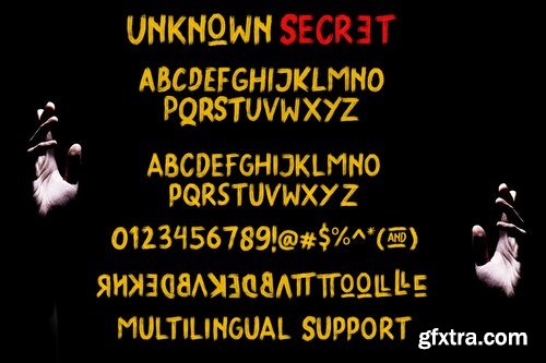 Unknown Secret - SVG Brush Font