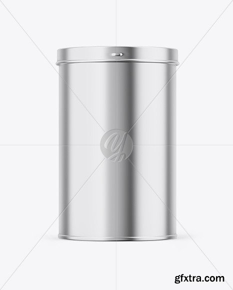 Glossy Metallic Tin Can Box Mockup 82806