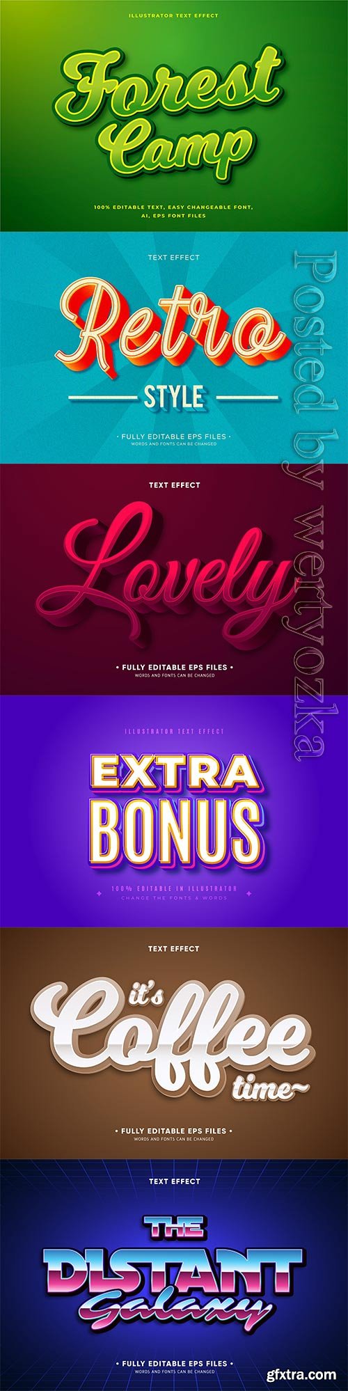 3d editable text style effect vector vol 354