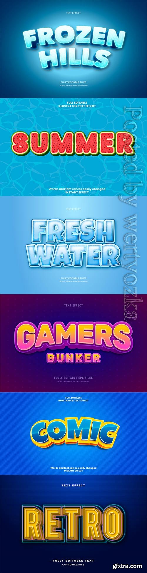 3d editable text style effect vector vol 351