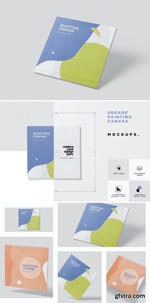 Square Painting Canvas Mockups