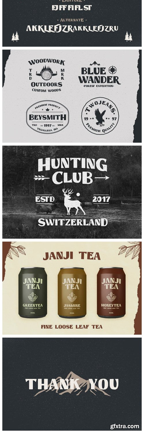 Hastag Vintage Font Hastag Vintage Font