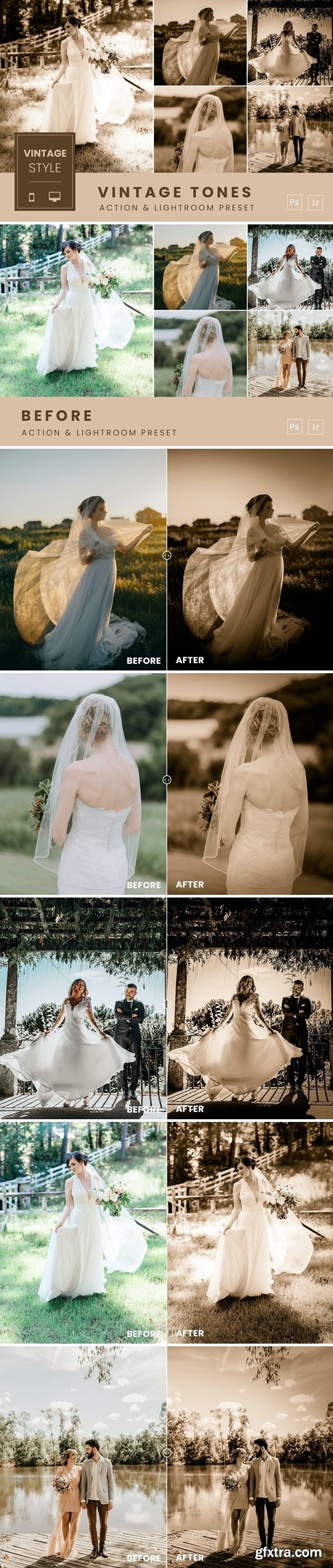 Vintage Tones Action & Lightroom Preset
