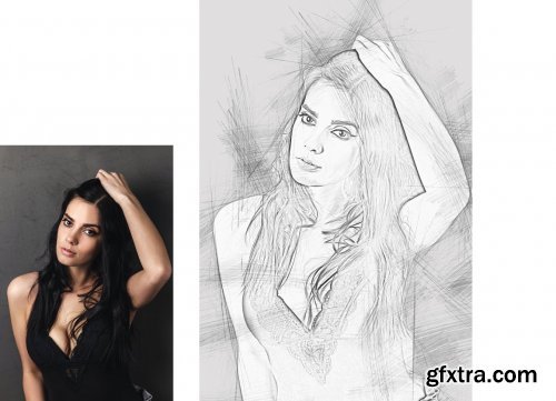 CreativeMarket - Modern Sketch Photoshop Action 4934546