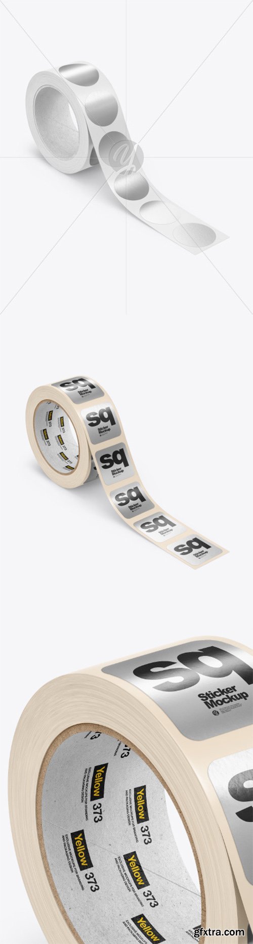 Download Roll with Metallic Stickers Mockup 81901 » GFxtra