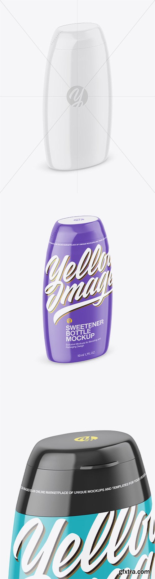 Sweetener Bottle In Glossy Shrink Sleeve Mockup 81980 Sweetener Bottle In Glossy Shrink Sleeve Mockup 81980