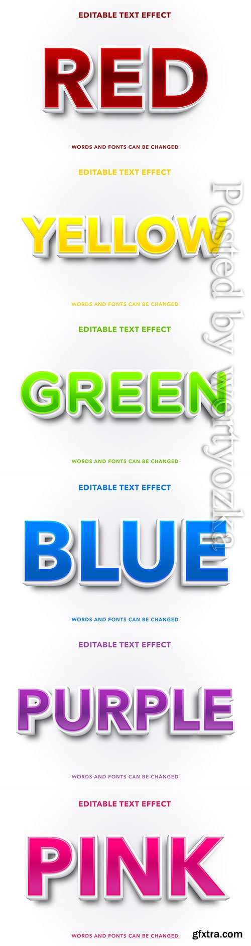 3d editable text style effect vector vol 382