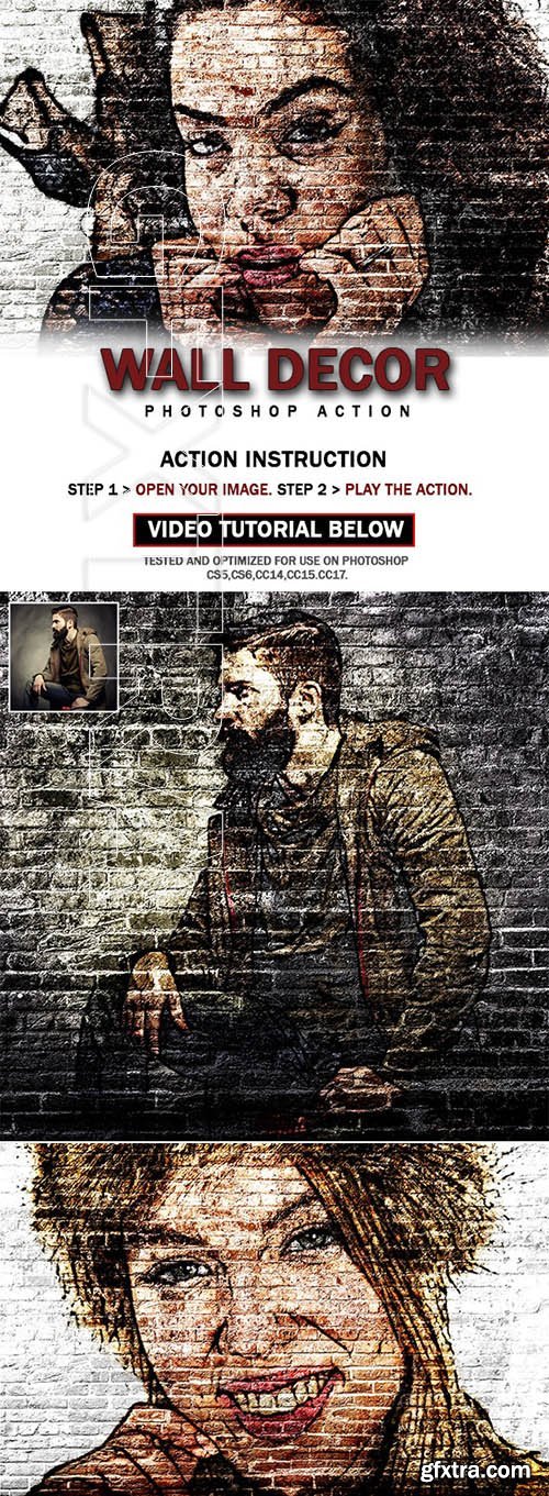 GraphicRiver - Wall Decor Photoshop Action 26018105