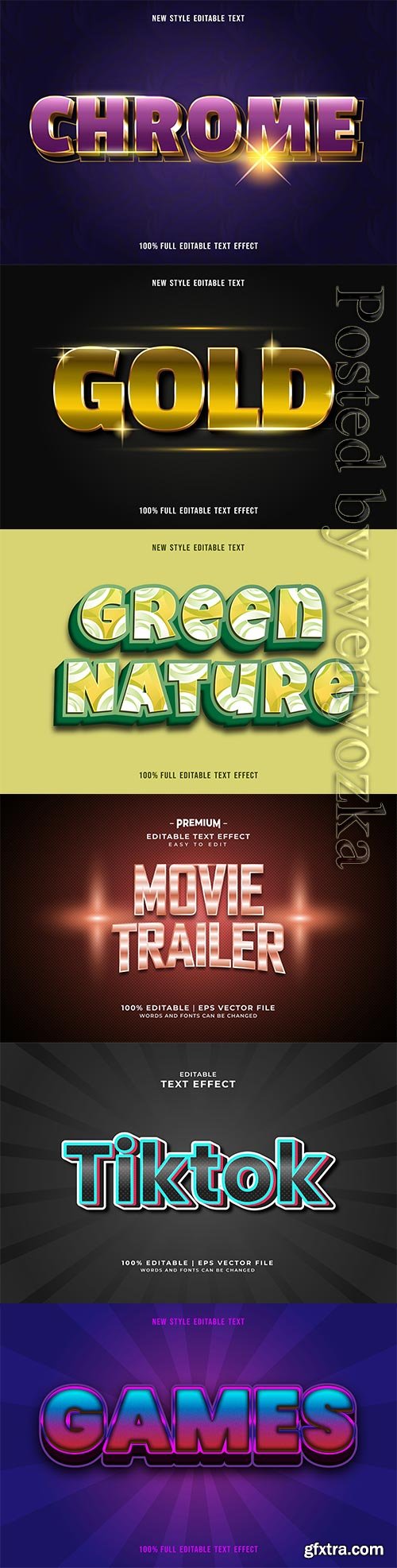 3d editable text style effect vector vol 395