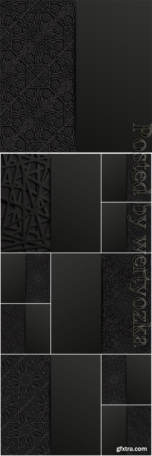 Abstract black backgrounds in vector Abstract black backgrounds in vector