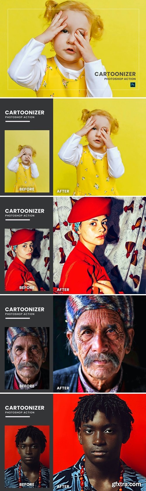 Cartoonizer Photoshop Action