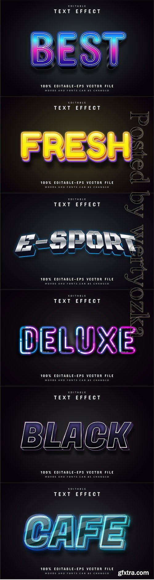 3d editable text style effect vector vol 405