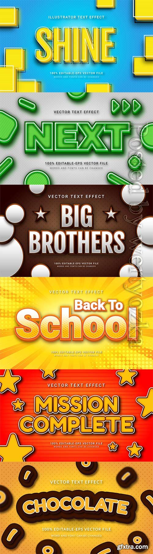 3d editable text style effect vector vol 419