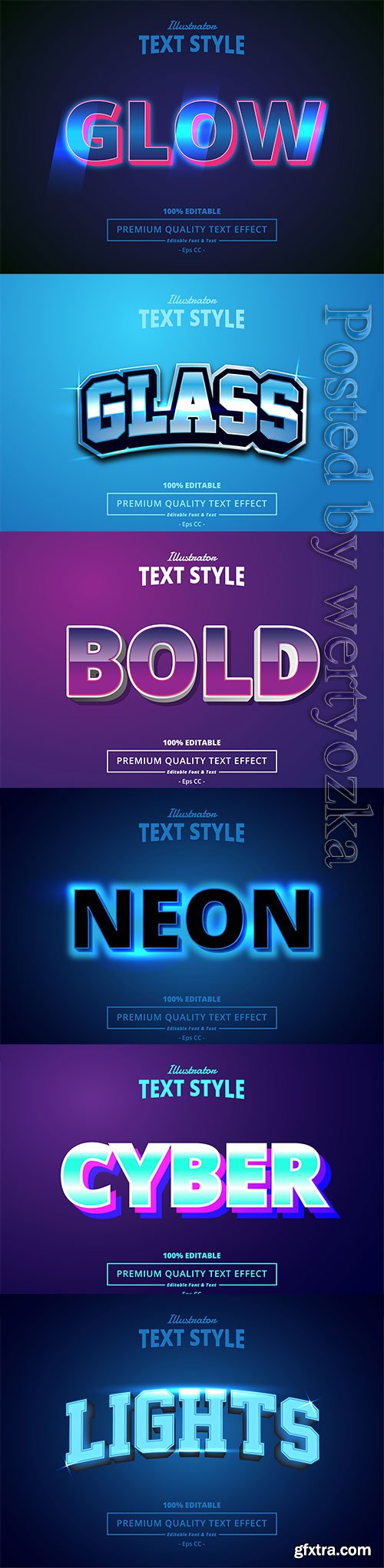 3d editable text style effect vector vol 416