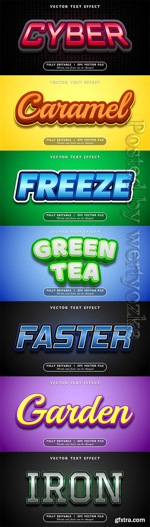 3d editable text style effect vector vol 424