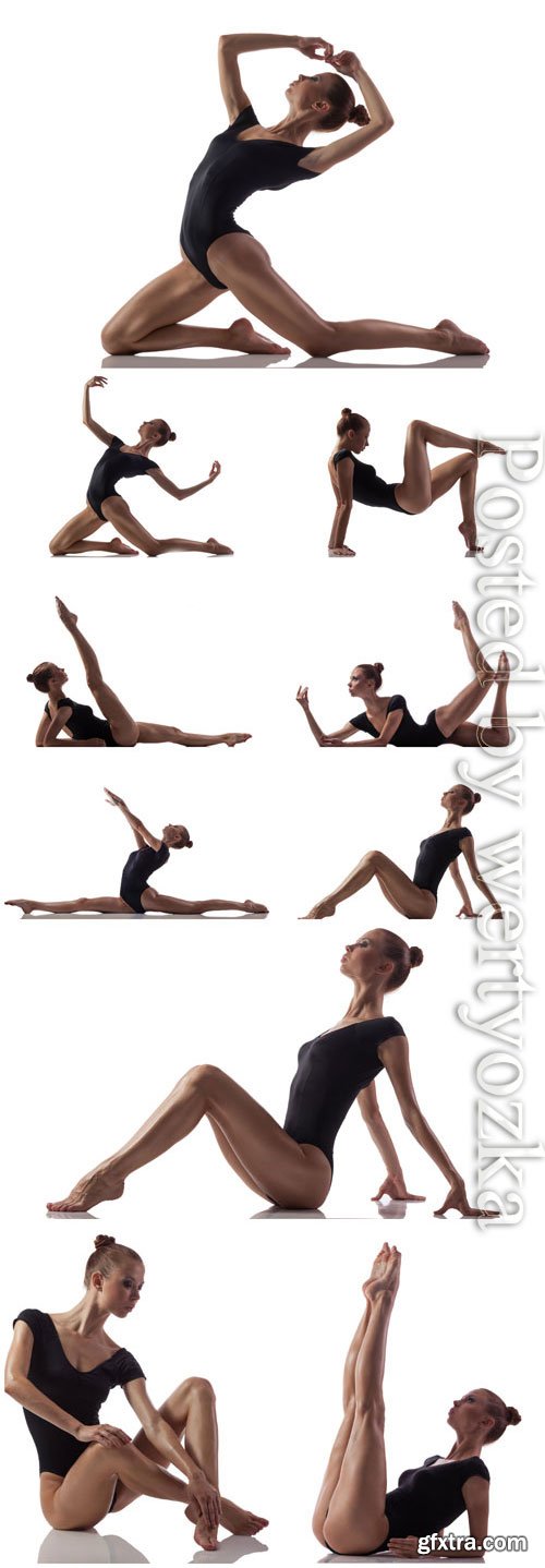 Girl doing gymnastics stock photo Girl doing gymnastics stock photo