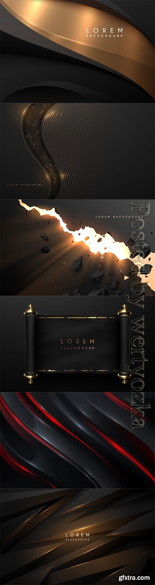 Gold and black luxury vector background Gold and black luxury vector background