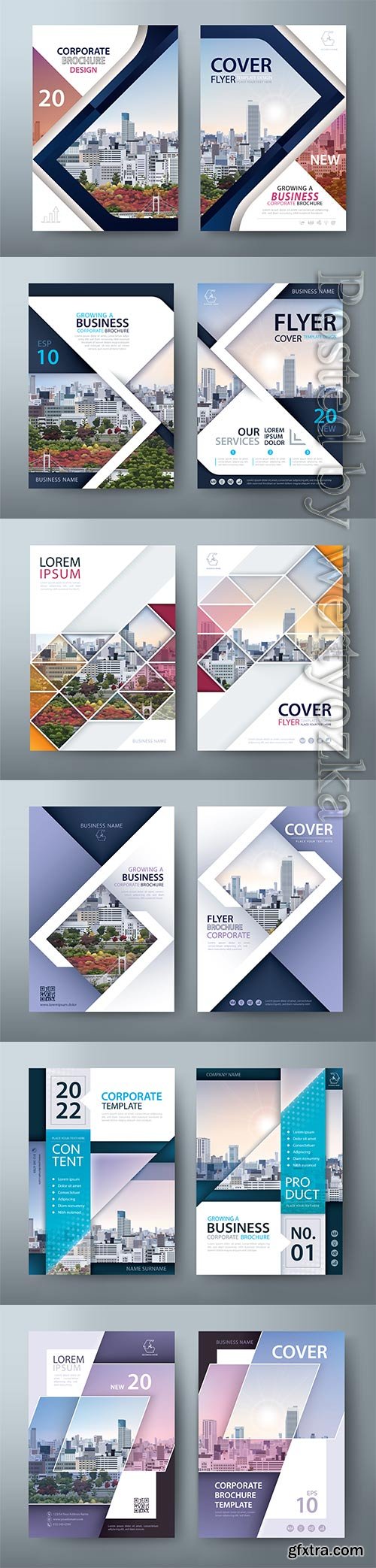 Business brochures and flyers in vector
