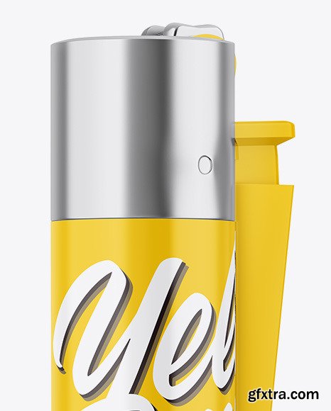 Glossy Plastic Lighter Mockup 82581
