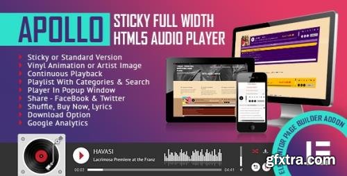 CodeCanyon - Apollo - Sticky Full Width HTML5 Audio Player - Elementor Widget Addon v1.6.0 - 29284921 CodeCanyon - Apollo - Sticky Full Width HTML5 Audio Player - Elementor Widget Addon v1.6.0 - 29284921