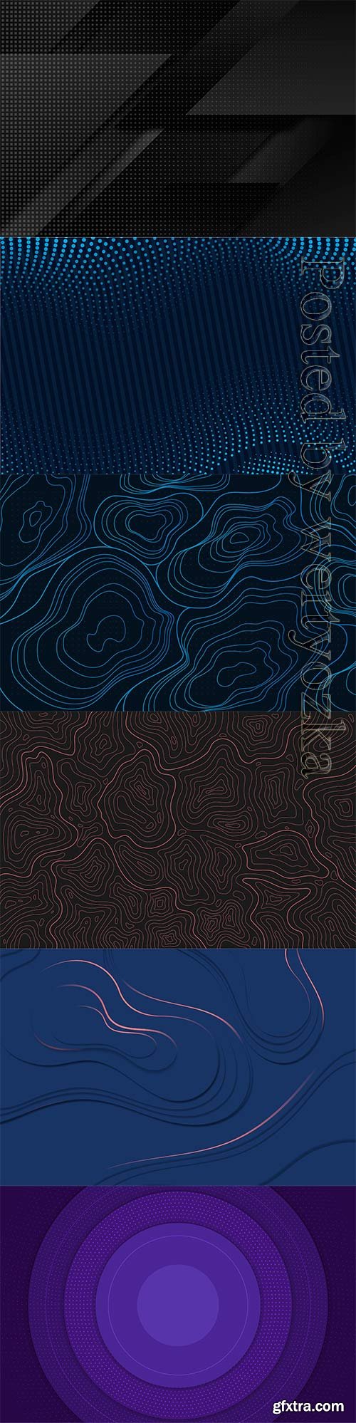 Dark topographic vector background