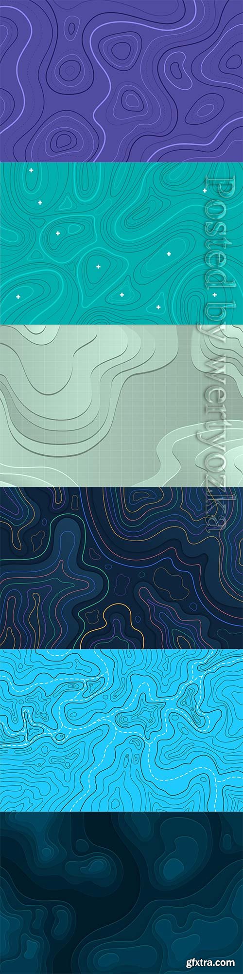 Topographic map wallpaper vector concept