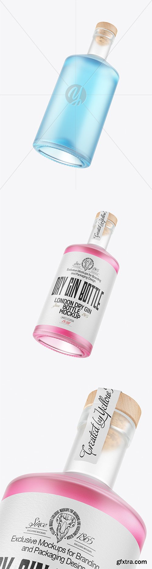 Frosted Glass Gin Bottle Mockup 82117 Frosted Glass Gin Bottle Mockup 82117