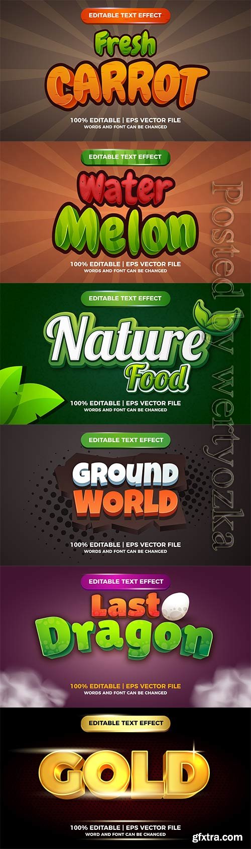 3d editable text style effect vector vol 434